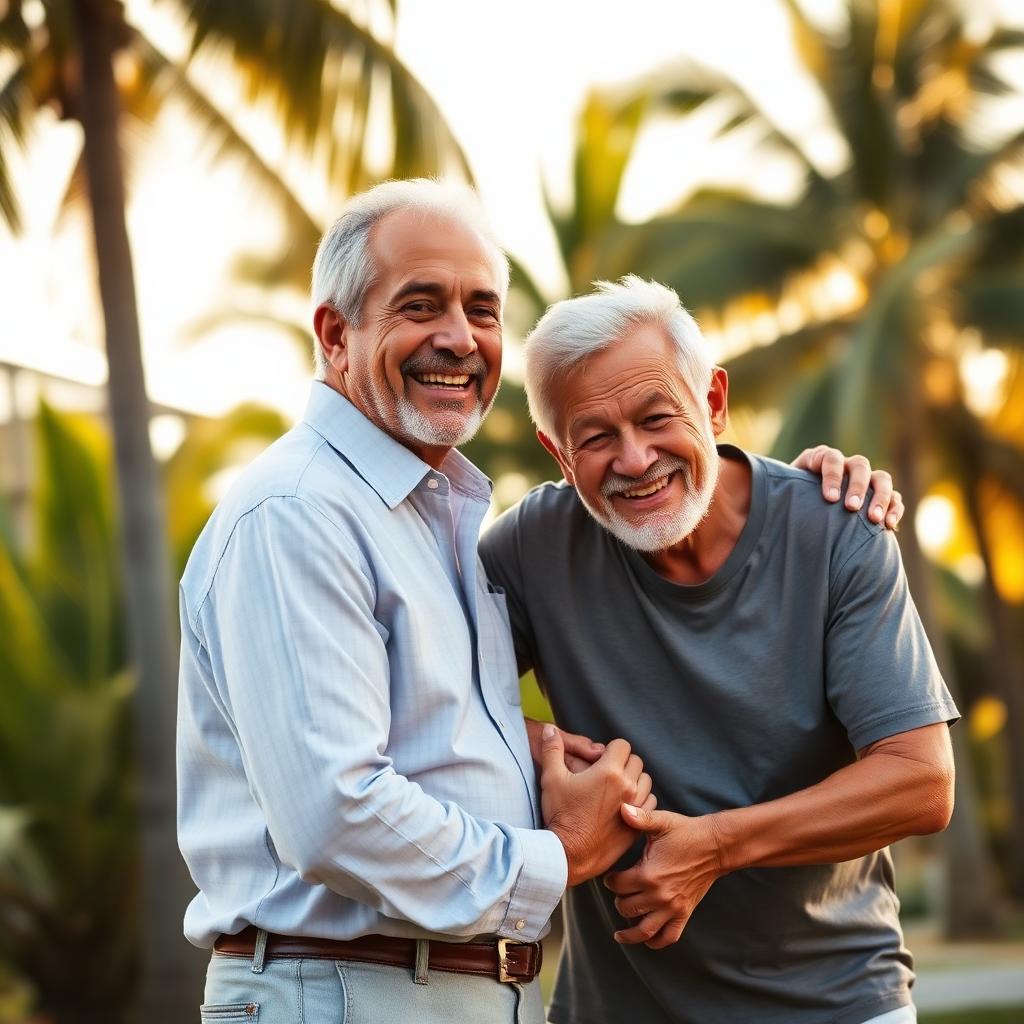 Senior Puerto Rican couple enjoying life pain-free after using Arthryon Heat Relief Cream